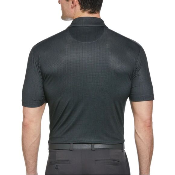 Callaway black and gray gingham print opti dri golf polo size large - Picture 2 of 8